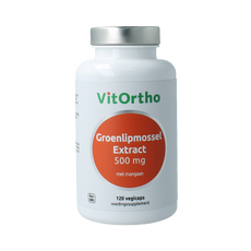 VitOrtho Groenlipmosselextract 500mg 120.00 Vegetarische capsules