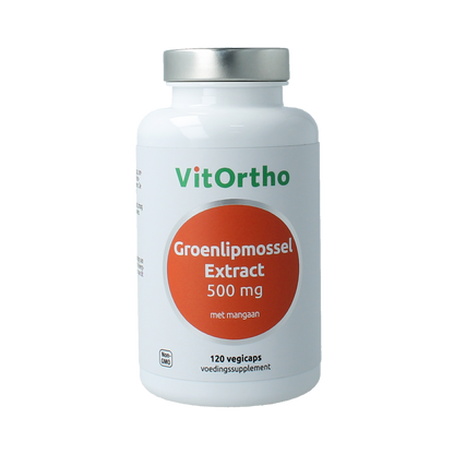 VitOrtho Groenlipmosselextract 500mg 120.00 Vegetarische capsules