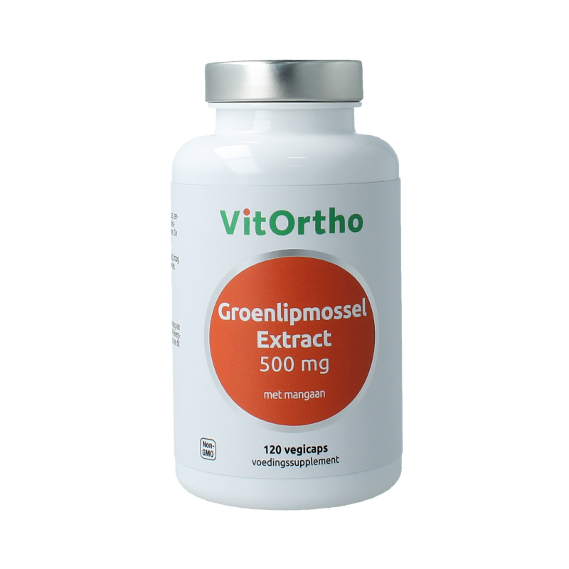 VitOrtho Groenlipmosselextract 500mg 120 Vegetarische capsules