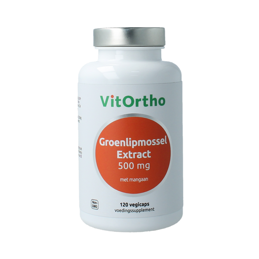 VitOrtho Groenlipmosselextract 500mg 120 Vegetarische capsules