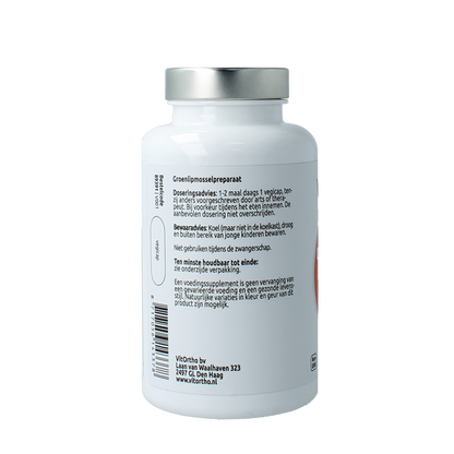 VitOrtho Groenlipmosselextract 500mg 120.00 Vegetarische capsules