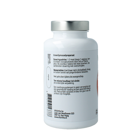 VitOrtho Groenlipmosselextract 500mg 120 Vegetarische capsules