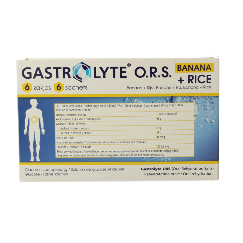 Gastrolyte O.R.S. rijst/banaan 6 Sachets