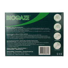 Biogaze Verbandgaas/kompres 10 x 10cm 10.00 Stuks