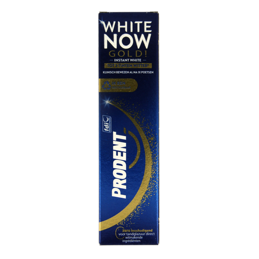 Prodent Tandpasta white now gold 75 Milliliter