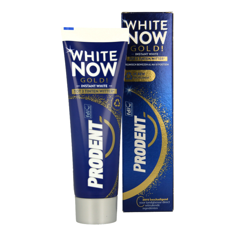 Prodent Tandpasta white now gold 75 Milliliter