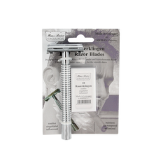 Hans Baier Veiligheidsscheermes chroom blister met 10 mesjes 1 Stuks