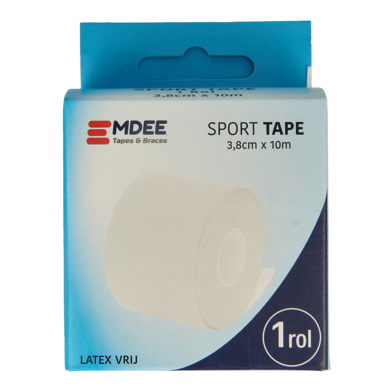 Emdee Sport tape 3.8cm x 10m wit 1 Stuks
