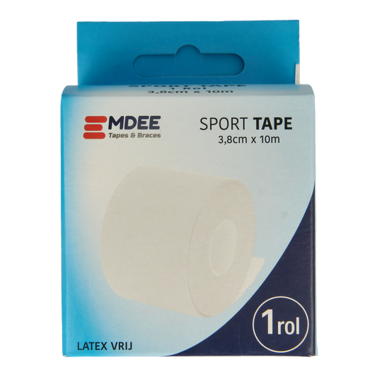 Emdee Sport tape 3.8cm x 10m wit 1 Stuks