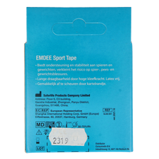 Emdee Sport tape 3.8cm x 10m wit 1.00 Stuks