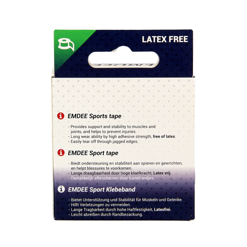 Emdee Sport tape 3.8cm x 10m huidkleur 1 Stuks
