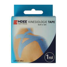 Emdee Kinesio tape licht blauw non cut 1.00 Rol