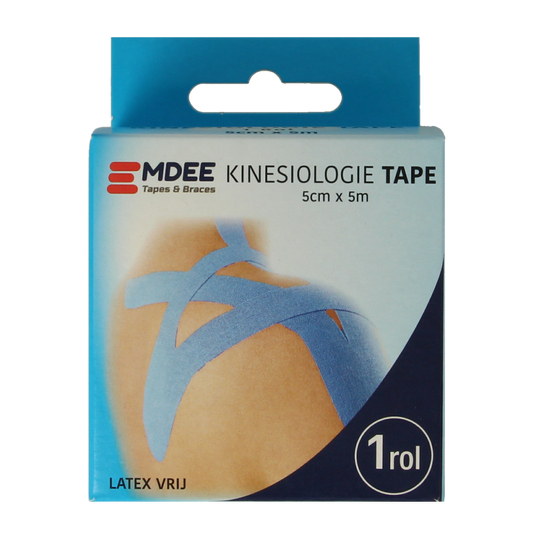Emdee Kinesio tape licht blauw non cut 1 Rol