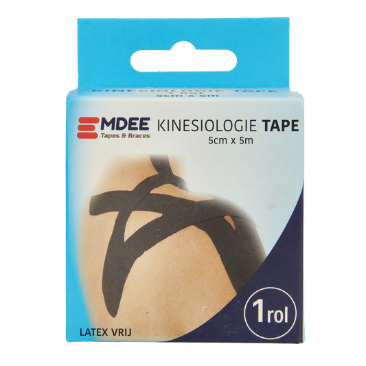 Emdee Kinesio tape zwart non cut 1 Rol