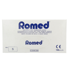 Romed Vinyl handschoen niet steriel gepoederd S 100 Stuks