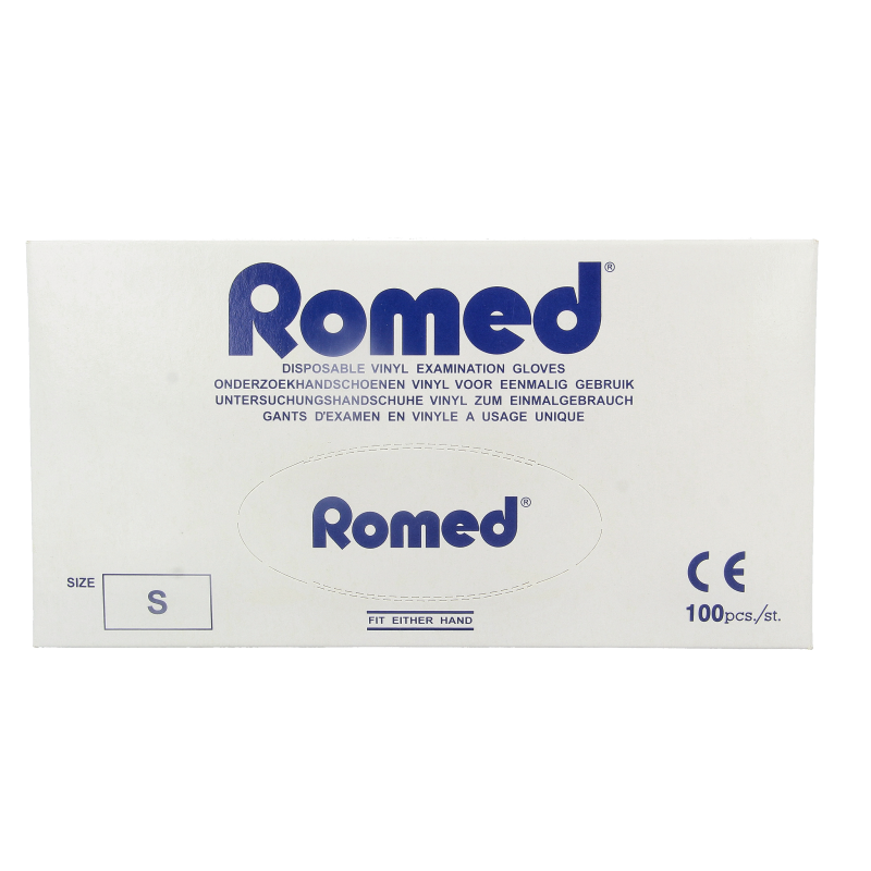 Romed Vinyl handschoen niet steriel gepoederd S 100 Stuks
