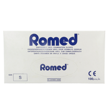 Romed Vinyl handschoen niet steriel gepoederd S 100.00 Stuks