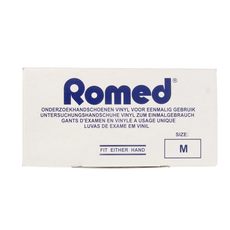 Romed Vinyl handschoen niet steriel gepoederd M 100.00 Stuks