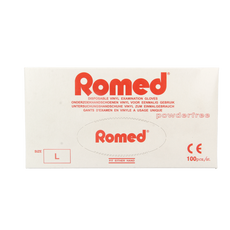 Romed Vinyl handschoen niet steriel poedervrij L 100 Stuks