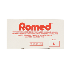 Romed Vinyl handschoen niet steriel poedervrij L 100 Stuks
