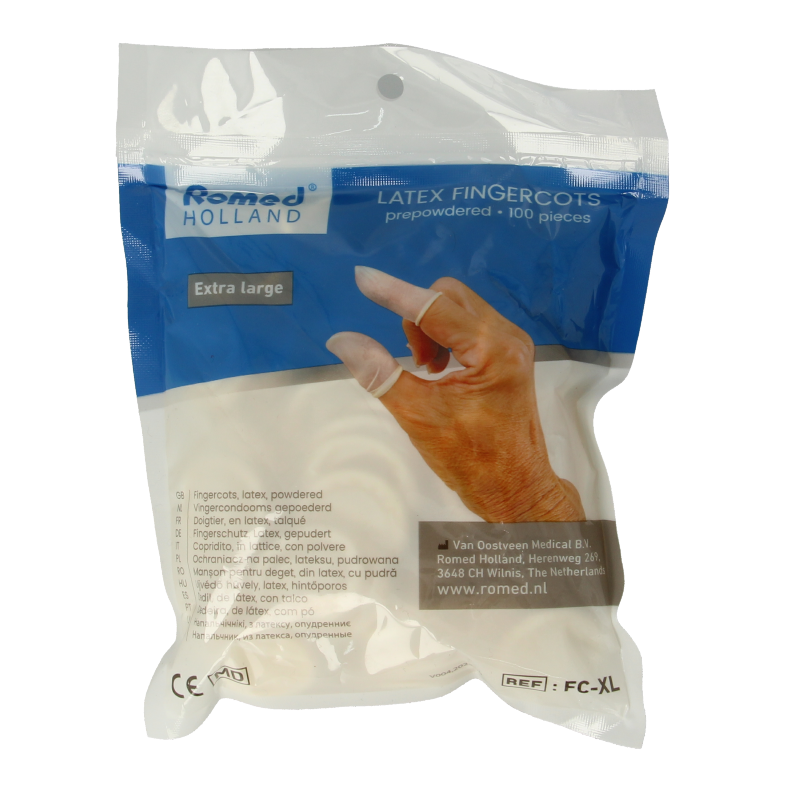 Romed Vingercondooms latex XL 100 Stuks