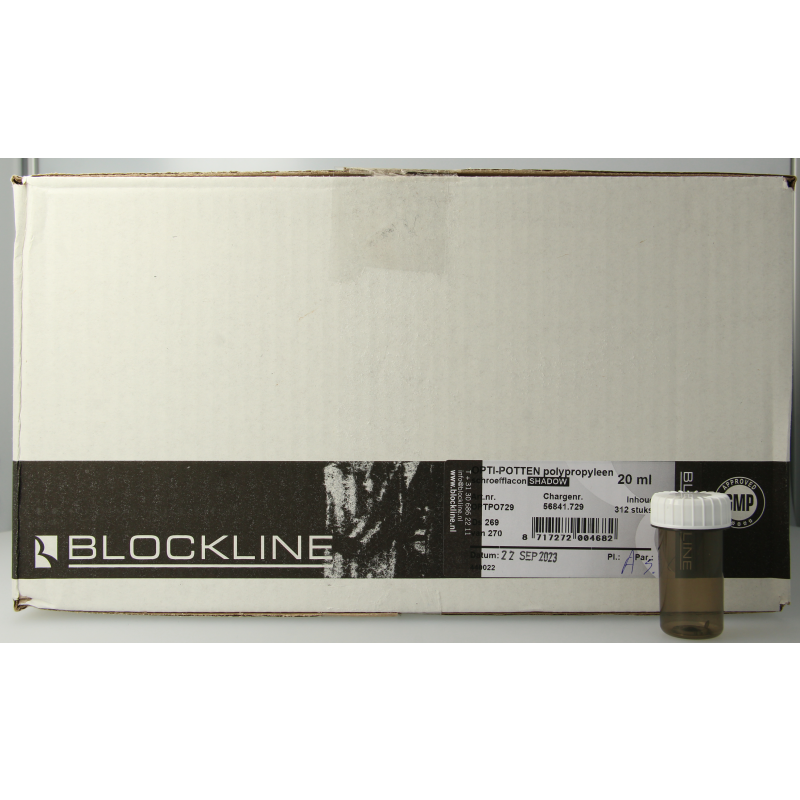 Blockland Tabletflacon optipot shadow ongedopt 20ml 312 Stuks