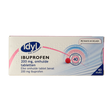 Idyl Ibuprofen 200mg suikervrij 40 Tabletten