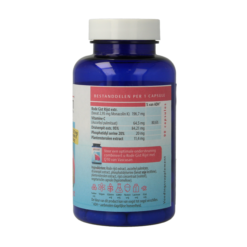 Vascusan Rode gist rijst 90 Capsules