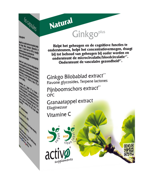 Activo Ginkgo plus 60 Vegetarische capsules