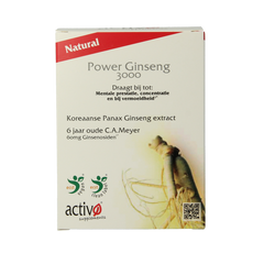 Activo Power ginseng 3000 60 Vegetarische capsules