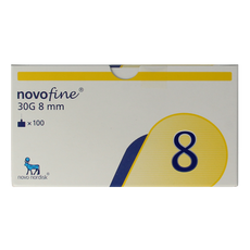 Novo Nordisk Novofine naalden 0.30 x 8 mm 30 gram  100 Stuks