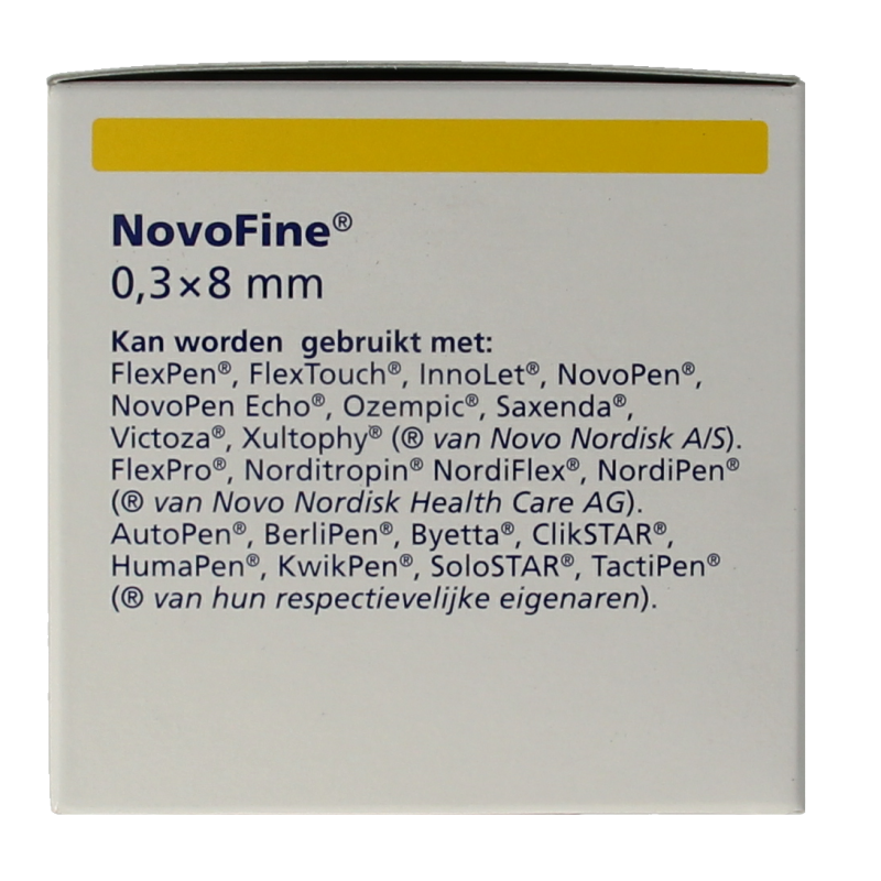 Novo Nordisk Novofine naalden 0.30 x 8 mm 30 gram  100 Stuks