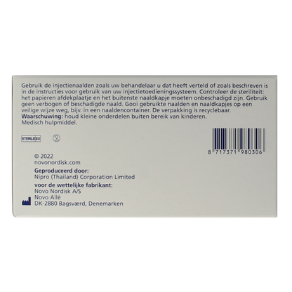 Novo Nordisk Novofine naalden 0.30 x 8 mm 30 gram  100 Stuks