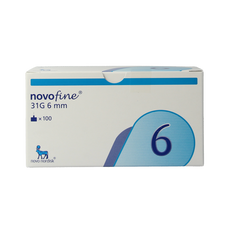 Novo Nordisk Novofine naalden 0.25 x 6 mm 31 gram  100 Stuks