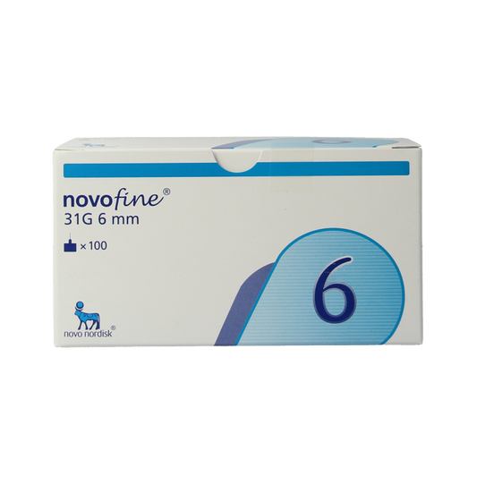 Novo Nordisk Novofine naalden 0.25 x 6 mm 31 gram  100 Stuks