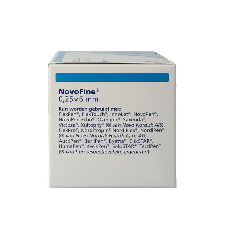 Novo Nordisk Novofine naalden 0.25 x 6 mm 31 gram  100 Stuks