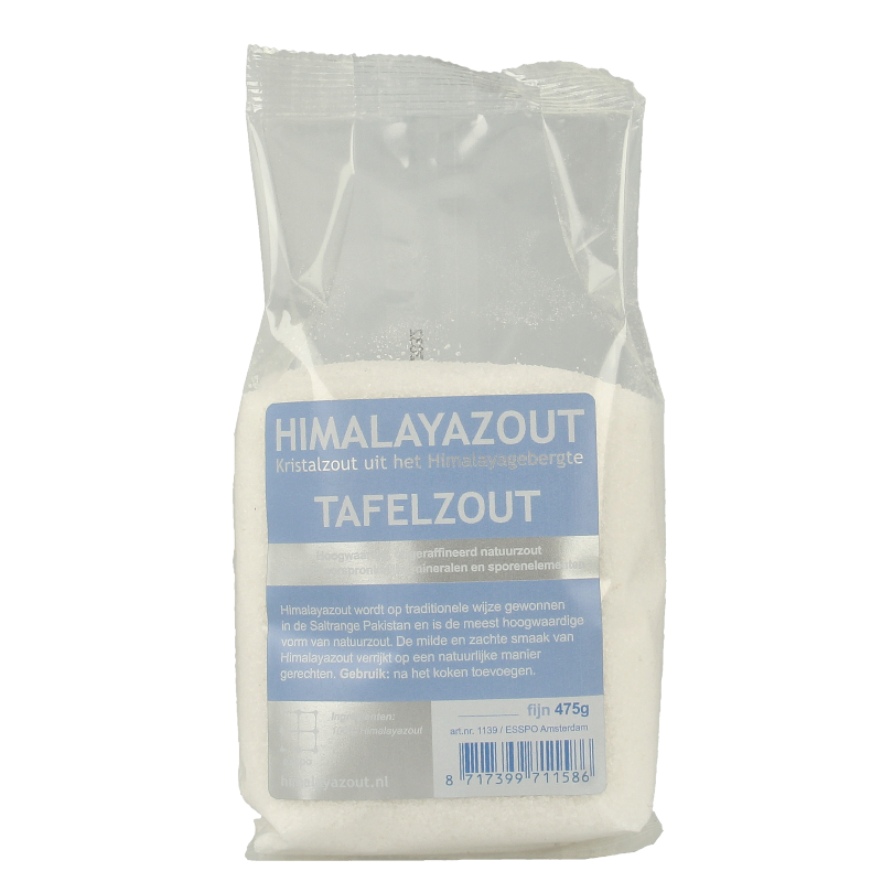 Esspo Himalayazout tafelzout wit fijn navulverpakking 475 Gram