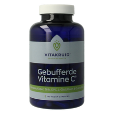 Vitakruid Gebufferde Vitamine C met oa Zink OPC Quercetine 180 Vegetarische capsules