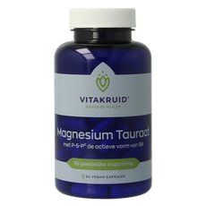 Vitakruid Magnesium Tauraat met Vitamine B6 (P-5-P) 90.00 Vegetarische capsules