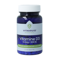 Vitakruid Vitamine D3 5 mcg / 200 IE 240 Tabletten