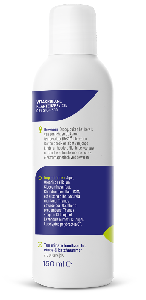 Vitakruid GlucoSil Glucosamine Chondroitine MSM Silicium Gel 150 Milliliter