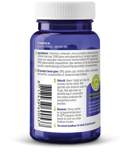 Vitakruid Multi Dag HD 100% Vegan 30.00 Tabletten