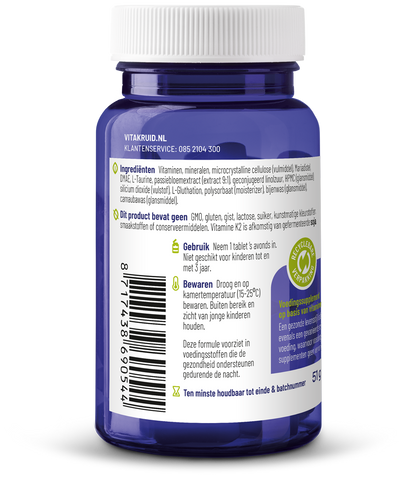 Vitakruid Multi Nacht 100% Vegan 30.00 Tabletten