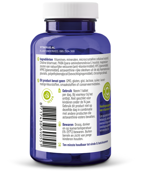 Vitakruid Multi Dag HD 100% Vegan 90 Tabletten