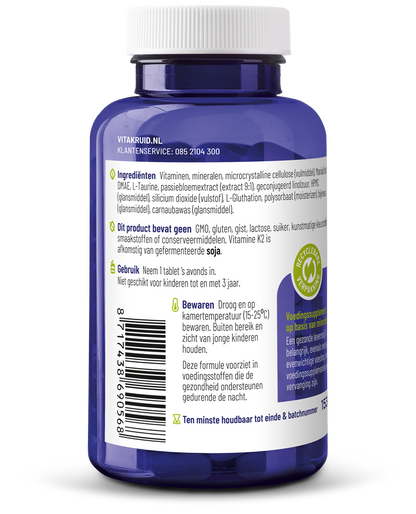Vitakruid Multi Nacht 100% Vegan 90.00 Tabletten