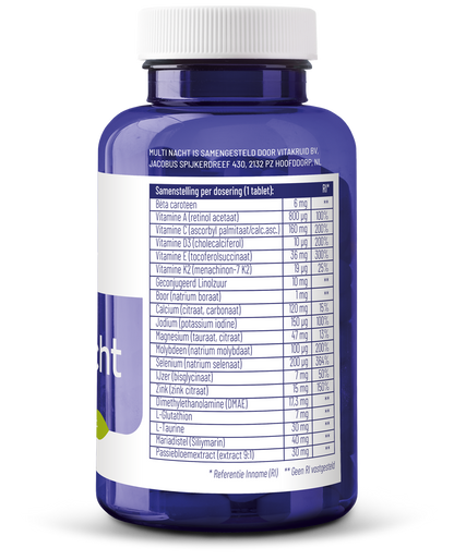 Vitakruid Multi Nacht 100% Vegan 90.00 Tabletten