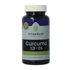 Vitakruid Curcuma C3-2X (95% curcuminoiden) met Bioperine 60.00 Vegetarische capsules