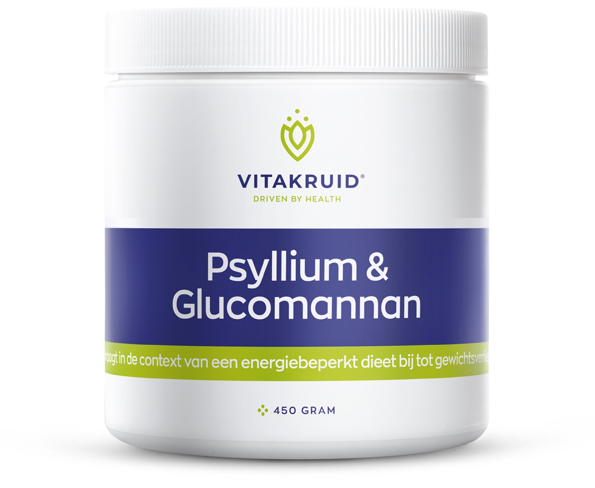 Vitakruid Psyllium 5000 mg & Glucomannan 1000 mg vezels 450 Gram