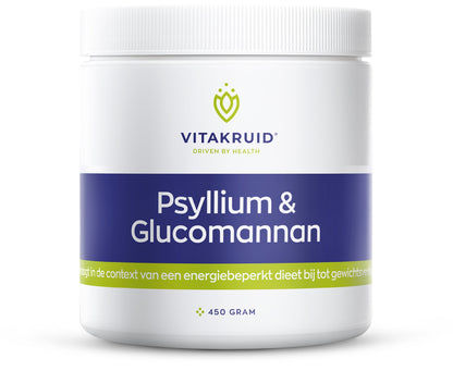 Vitakruid Psyllium 5000 mg & Glucomannan 1000 mg vezels 450.00 Gram