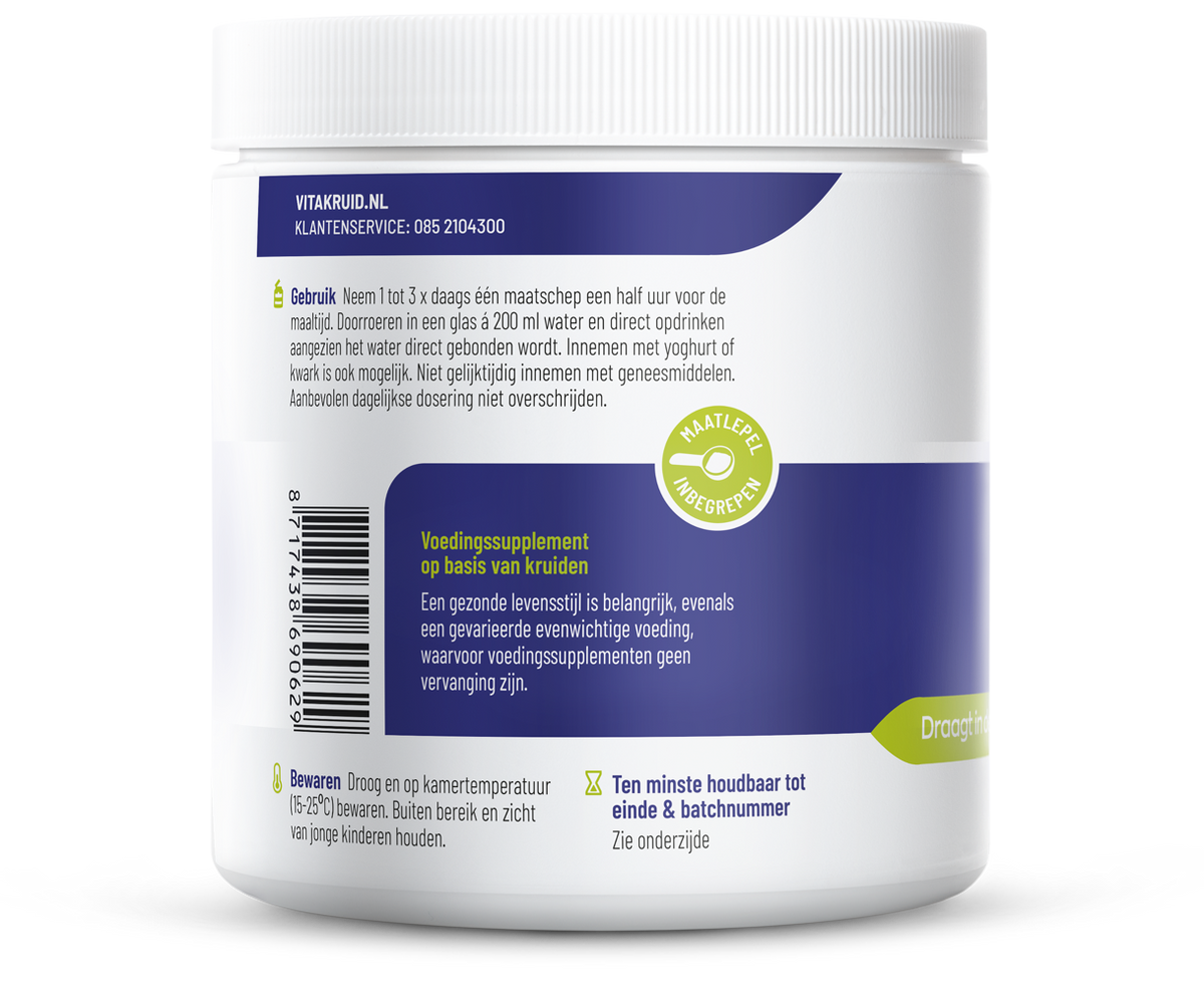 Vitakruid Psyllium 5000 mg & Glucomannan 1000 mg vezels 450.00 Gram